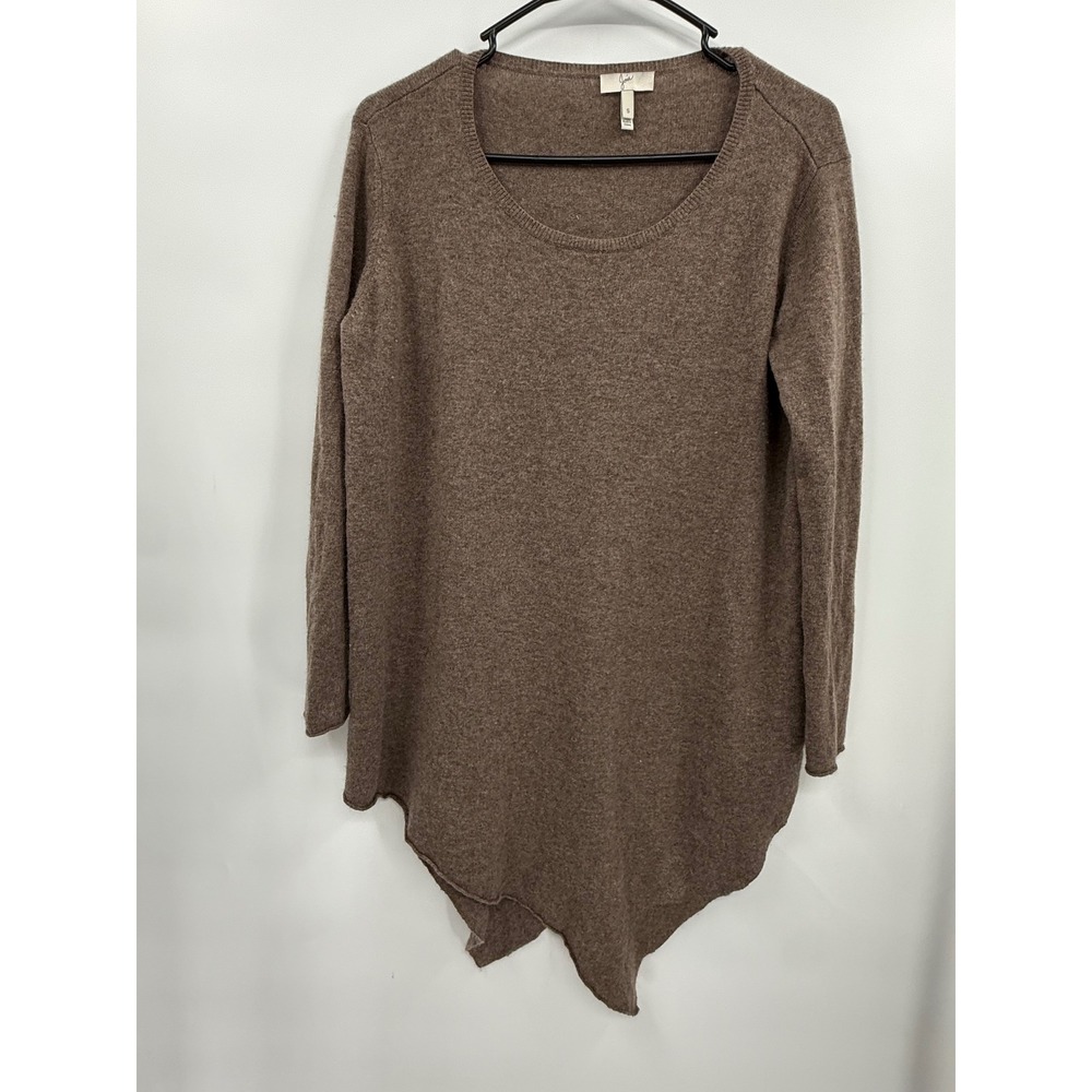 Joie S Handkerchief Hem Sweater Womens Brown Wool Cashmere Blend Tunic B63-7443